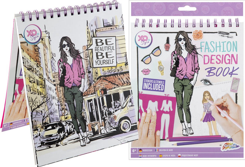 Afbeelding laden in galerijviewer, Grafix fashion design stickerboek + stencils
