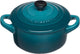 Le creuset serveerpannetje mini braadpan - signature - deep teal - ø 10 cm 250 ml