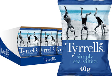 Tyrrells chips simply sea salted 18 x 40 gram