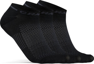 Craft active shaftless sock 3-pack unisex sportsokken - zwart 43-45