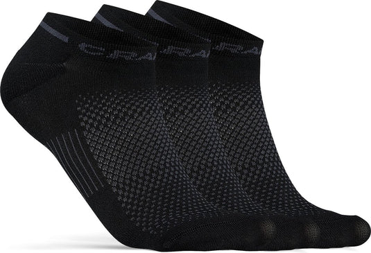 Craft active shaftless sock 3-pack unisex sportsokken - zwart 43-45