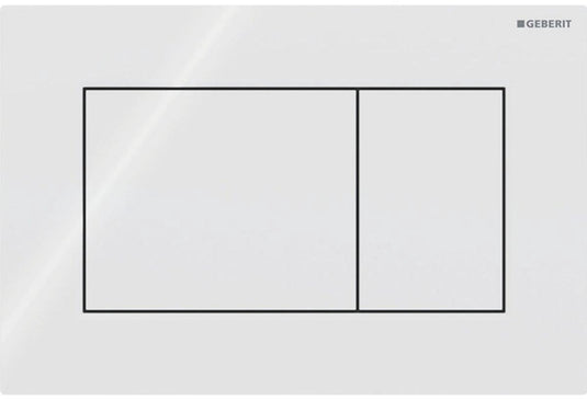 Geberit sigma01 bedieningsplaat - 2-toets spoeling - vierkant - alpien wit