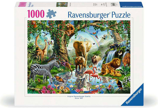 Ravensburger puzzel legpuzzel jungle avontuur - 1000 stukjes dieren.