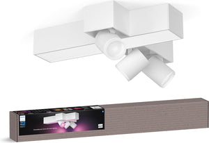 Philips hue centris opbouwspot - wit en gekleurd licht - 3-spots - wit - kruisvorm
