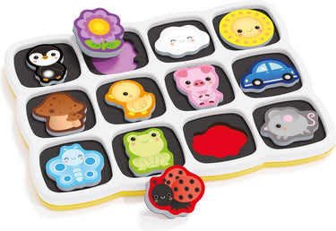 Quercetti vormenpuzzel kleuren en woorden junior 12 stukjes