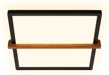 Briloner remsa - led plafonniére - plafondlamp met indirect licht - warm wit licht - 29 x 31,5 x 4 cm - zwart hout