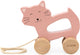 Trixie houten trekspeeltje - mrs. cat - voor de eerste stapjes - babyspeelgoed - voor jongens meisjes - kat