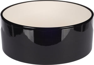 Flamingo voerbak hond – eetbak hond keramiek – stijlvolle zware keramische kom – ø20 cm – 1,7l – eet- en drinkpot rocky rond zwart wit