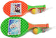 Lobbes tennisset speelgoed racketset bal shuttle voor kinderen buiten.