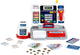 Klein toys elektronische kassa - afneembare tablet, rekenmachinefunctie, scanner, kaartlezer en een kassa vol speelgeld - 33,42x16,83x22,33 cm - incl. soundbar - grijs rood