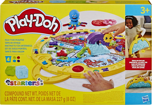 Play-doh opvouw en meeneem speelmat - boetseerklei - 4 potjes - eenvoudig op te bergen - knutselen voor kinderen
