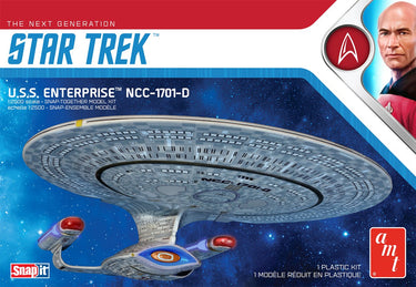 Amt modelbouwpakket ruimtevaart - 1126 star trek the next generation u.s.s. enterprise ncc-1701-d - snap-it kit plastic - 1:2500 - modelbouw