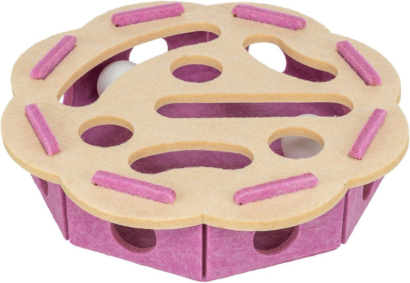 Afbeelding laden in galerijviewer, Trixie hole'n'roll bloem vilt roze beige
