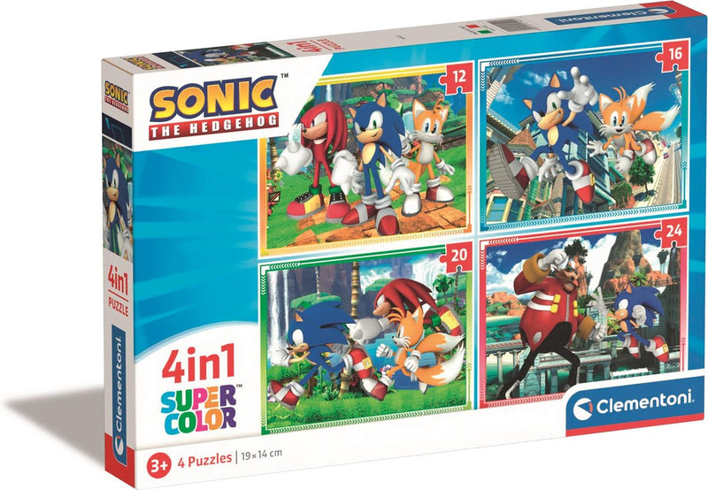 Afbeelding laden in galerijviewer, Clementoni puzzels sonic, 4in1
