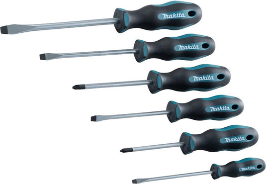Makita accessoires makita e-10512 schroevendraaierset 6-delig sl4 sl5,5 sl6,5 sl8 pz1 pz2