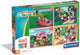 Clementoni kinderpuzzels 4-in-1 mickey mouse club house - 4 puzzels 12 tot 24 stukjes - puzzel en legpuzzel set - speelgoed voor kinderen vanaf 3 jaar