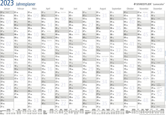 Staedtler jahresplaner lumocolor year planner 2024 a3 format