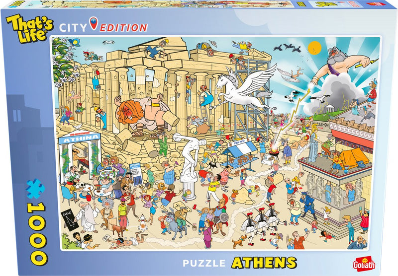 Afbeelding laden in galerijviewer, Goliath that's life city edition: athens legpuzzel - 1000st.
