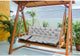 Aio tuinkussens set - bankkussen 100x60x50cm en 2 klein kussen 42 x 42 cm - schommelbank kussen - grijs