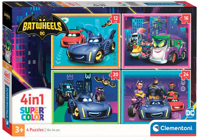 Afbeelding laden in galerijviewer, Clementoni legpuzzel 4in1 batwheels
