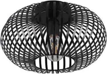 Trio johann - plafondlamp - zwart mat - excl. 1x e27 4 w - verlichting omhoog en omlaag