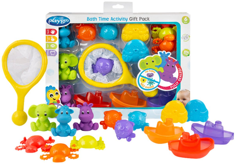Afbeelding laden in galerijviewer, Playgro activiteiten badgeschenkset – badspeelgoed - speelgoed bad - baby bad speelgoed - badspeeltjes - waterspeelgoed- baby speelgoed 6 maanden - cadeauset baby - volledig afgesloten - geen schimmel - badspeelset 14-delig - bpa vrij
