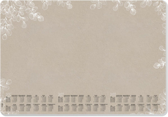 Sigel bureau onderlegger - formaat a2 - natural eucalyptus - met kalender 2026 2027 2028 - afgeronde hoeken - si-h6316
