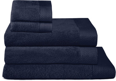 Seahorse combiset pure 5 delige badtextielset indigo (2xgd+2bd+1xdl)