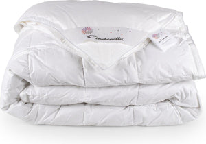 Cinderella soul dekbed 4-seizoenen - 1 persoons - luxe eendendons vulling - percale tijk - 140x 200 cm