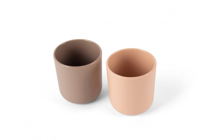 Afbeelding laden in galerijviewer, Dantoy bekerset bioplastic mokka zand baby 2-delig milieuvriendelijk.
