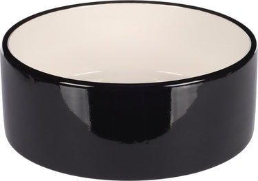 Flamingo rocky - eet- en drinkpot honden - eet-en drinkpot hond rocky keram. zwart rond 900ml 16,5x6,5cm - 1st - 133758 - 1st