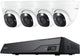 Reolink 4k uhd poe-beveiligingscamerasysteem nvs8-8md4 - 8ch nvr met ingebouwde 2 tb hdd - 4 stuks 4k 8mp poe bedrade koepelcamera's met persoons- en voertuigdetectie - 30 m haarscherp nachtzicht - 24 7 opname