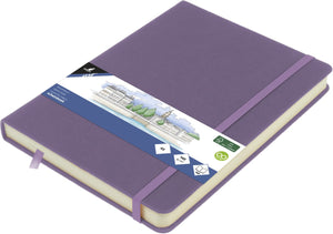 Kangaro schetsboek - a5 - heather purple - met elastiek en lint