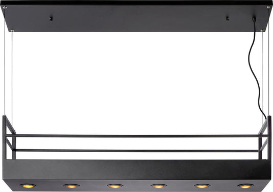 Lucide miravelle - hanglamp - 6xgu10 (mr16) - zwart