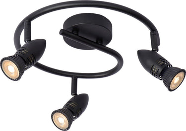 Lucide caro - plafondspot (plafondlamp) - ø 31 cm - 3xgu10 - zwart