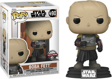 Disney funko star wars - mandalorian pop! boba fett without helmet exclusive 9 cm verzamelfiguur - multicolours