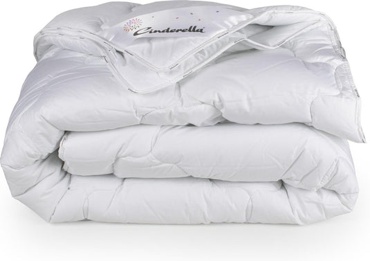 Cinderella mellow dekbed 4-seizoenen - 1 persoons - synthetische vulling - katoenen tijk - anti-allergie - 140x200 cm