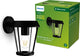 Philips led philips sunera wandlamp - buitenlamp - zwart - e27 fitting - maximaal 25w - weerbestendig; ip44 - hangende wandlamp