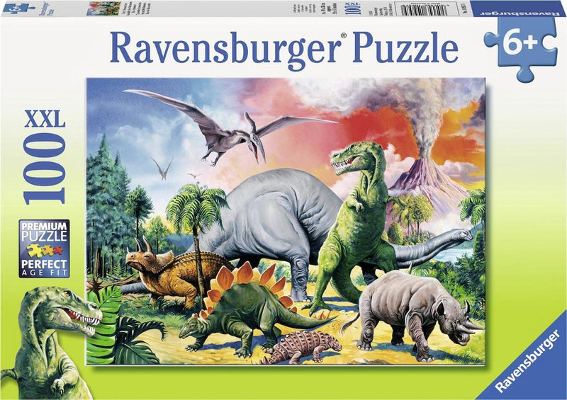 Afbeelding laden in galerijviewer, Ravensburger tussen de dinosauriërs – xxl puzzel 100 stukjes

