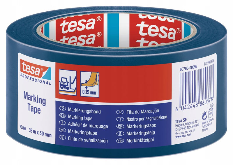 Afbeelding laden in galerijviewer, Tesa flex® - waarschuwingsband - blauw - 33m - 50mm
