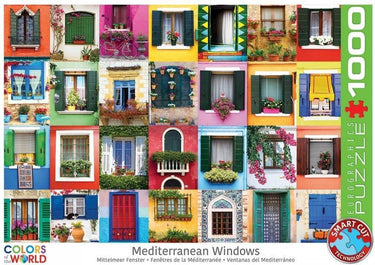 Eurographics - mediterrane ramen [mediteranean windows] - 1000 stukjes 68×48cm (b×h) - legpuzzel