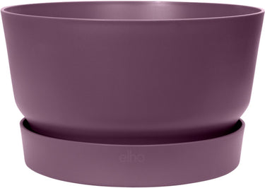Elho greenville schaal 33 - plantenschaal met waterreservoir - 100% gerecycled plastic - ø 32.5 x h 19.4 cm - vintage pruim