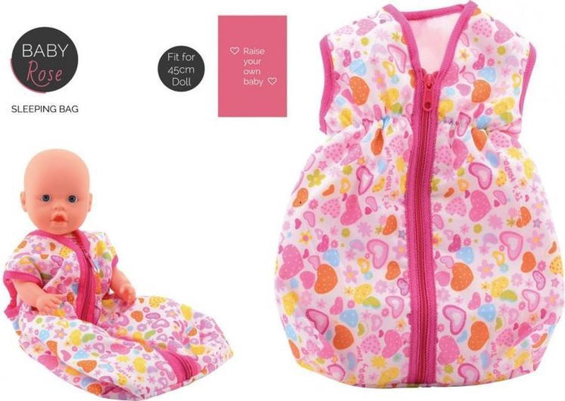 Afbeelding laden in galerijviewer, Johntoy slaapzak babypop rose 38 cm roze
