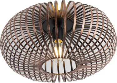 Trio johann - plafondlamp - koperkleurig antiek - excl. 1x e27 4 w - dimbaar met schakelaar - niet extern dimmerbaar - sterlichteffect - 4000k