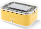 Barbecook carlo - tafel bbq - houtskool bbq barbecue - incl. draagtas - sunshine yellow - 44 x 33 x 21cm