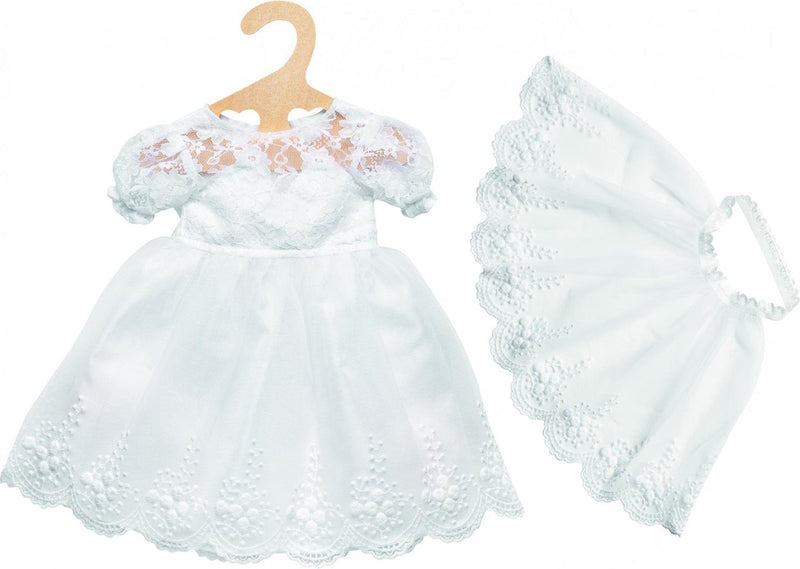 Afbeelding laden in galerijviewer, Heless poppenkleding trouwjurk meisjes 35-45 cm wit 3-delig
