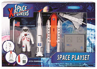 Lobbes space xplorers ruimtevaart speelgoed space shuttle speelset 6-delig.