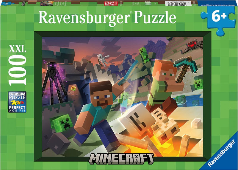 Afbeelding laden in galerijviewer, Ravensburger puzzel monster minecraft - legpuzzel - 100 xxl stukjes
