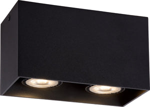 Lucide bodi - plafondspot (plafondlamp) - 2xgu10 - zwart