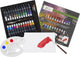 Nassau fine art acrylverf set | 24 acrylverf tubes | paletmes | 2 x penselen | inclusief canvas